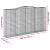 Coșuri gabion arcuite, 4 buc, 400x50x220/240cm, fier galvanizat GartenMobel Dekor