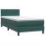 Pat box spring cu saltea, verde închis, 80x220 cm, catifea GartenMobel Dekor