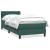 Pat box spring cu saltea, verde închis, 80x220 cm, catifea GartenMobel Dekor