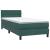 Pat box spring cu saltea, verde închis, 80x220 cm, catifea GartenMobel Dekor