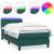 Pat box spring cu saltea, verde închis, 80x220 cm, catifea GartenMobel Dekor