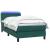 Pat box spring cu saltea, verde închis, 80x220 cm, catifea GartenMobel Dekor