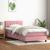 Pat box spring cu saltea, roz, 80x220 cm, catifea GartenMobel Dekor