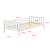 Pat pentru Copii 70x140 cm din Lemn de Brad, Alb Mat Lacuit