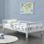 Pat pentru Copii 70x140 cm din Lemn de Brad, Alb Mat Lacuit