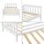 Pat pentru Copii 70x140 cm din Lemn de Brad, Alb Mat Lacuit