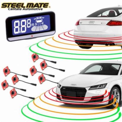 Senzori de parcare fata si spate OEM STEELMATE PTS810EX cu display LCD V10 CarStore Technology