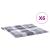 Perne de scaun, carouri gri, 6 buc., 40x40x3 cm, textil Oxford GartenMobel Dekor