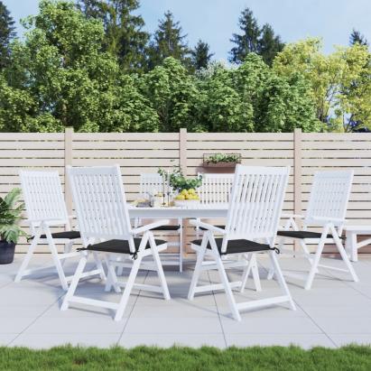 Perne scaune grădină 6 buc. negru 50x50x3 cm țesătură Oxford GartenMobel Dekor