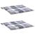 Perne de scaun, carouri gri, 2 buc., 50x50x3 cm, textil Oxford GartenMobel Dekor