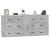 Servante, 2 piese, gri beton, lemn prelucrat GartenMobel Dekor