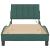 Cadru de pat cu lumini LED, verde închis, 90x190 cm, catifea GartenMobel Dekor