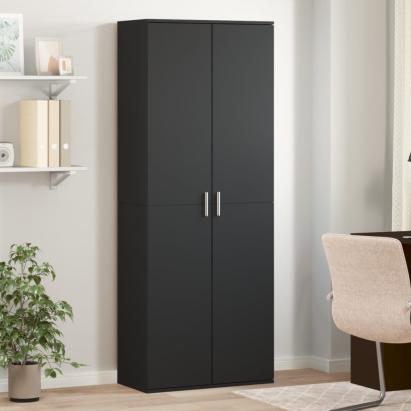 Dulap înalt, negru, 70x35x180 cm, lemn prelucrat GartenMobel Dekor