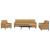 Set de canapele cu perne, 4 piese, maro, catifea GartenMobel Dekor