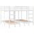 Pat supraetajat triplu, alb 160x200/80x160 cm lemn pin GartenMobel Dekor