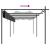 Pergola cu acoperiș retractabil, antracit, 589x292x230 cm GartenMobel Dekor