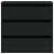 Dulap colț cu sertare negru 60x41x58 cm lemn prelucrat GartenMobel Dekor