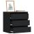 Dulap colț cu sertare negru 60x41x58 cm lemn prelucrat GartenMobel Dekor
