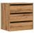 Dulap colț sertare stejar artizanal 60x41x58 cm lemn prelucrat GartenMobel Dekor