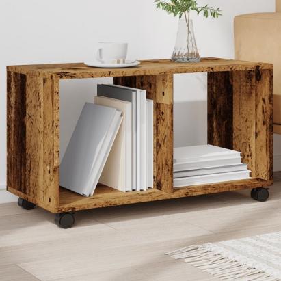 Dulap cu roți, lemn vechi, 72x33x42,5 cm, lemn prelucrat GartenMobel Dekor