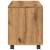 Dulap cu roți, stejar artizanal, 72x33x42,5 cm, lemn prelucrat GartenMobel Dekor