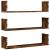 Rafturi perete 3 buc. stejar fumuriu 80x18x18 cm lemn prelucrat GartenMobel Dekor