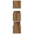 Rafturi perete 3buc. stejar artizanal 80x18x18cm lemn prelucrat GartenMobel Dekor