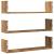 Rafturi perete 3buc. stejar artizanal 80x18x18cm lemn prelucrat GartenMobel Dekor