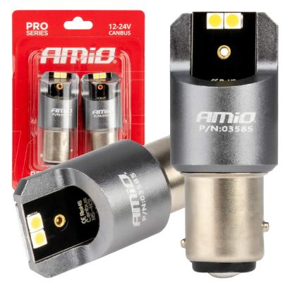 Set bec led Canbus PRO series BAY15D P21/5W 4x3030 SMD ALB 12/24V AutoDrive ProParts
