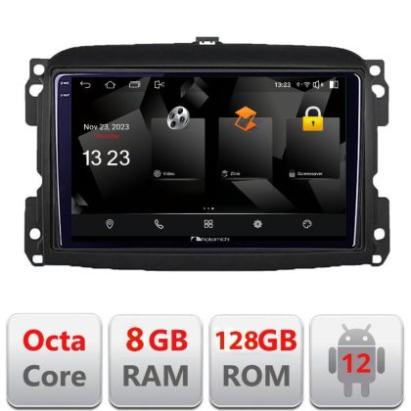 Navigatie Fiat 500 2015-2021 5960Pro-500new Android Octa Core Qualcomm 2K Qled 8+128 DTS DSP 360 4G Optical CarStore Technology