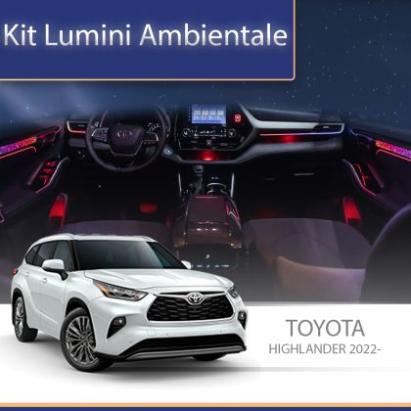 Lumini ambientale Toyota Highlander 2022 set complet control telefon sau sistem original CarStore Technology