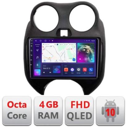 Navigatie Nissan Micra 2010-2014 Android radio gps internet quad core 4+64 carplay android auto KIT-micra2010+EDT-E309v3 CarStore Technology
