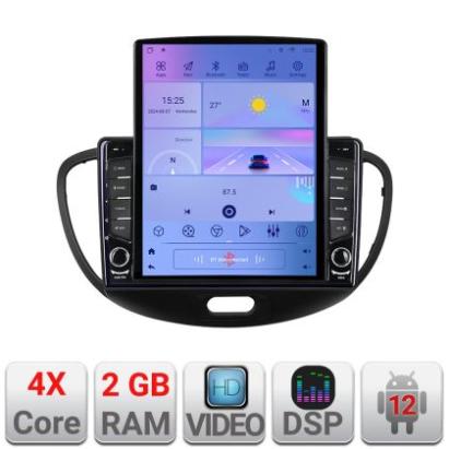 Navigatie HHyundai I10 2007-2013 Android radio gps internet quad core 2+32 ecran vertical 9.7" KIT-i10-2007+EDT-E708 CarStore Technology