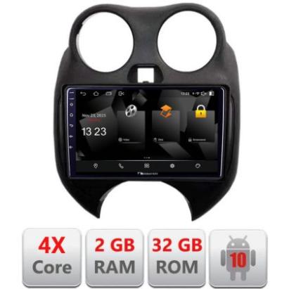 Navigatie Nissan Micra 2010-2014 Android Ecran 720P Quad Core 2+32 carplay android auto CarStore Technology