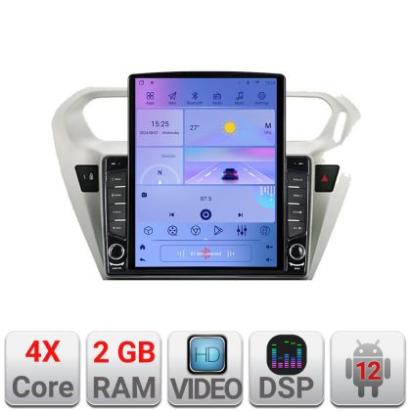 Navigatie Peugeot 301 Citroen K-Elisee K-301 ecran tip TESLA 9.7" cu Android Radio Bluetooth Internet GPS WIFI 2+32 DS v1 CarStore Technology