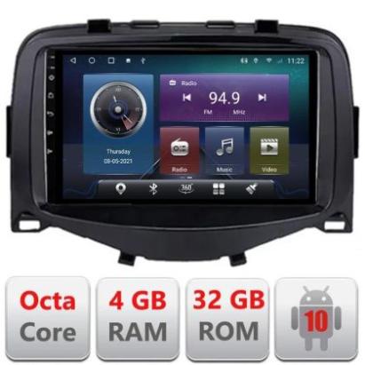 Navigatie Toyota Aygo Peugeot 108 Citroen C1 2016 - 2020 Ecran 7" 4+32GB 8Core Android radio gps Internet wifi 4G Carplay EDT-E407 v2 CarStore Technology