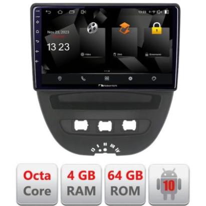 Navigatie Citroen C1 Peugeot 107 Toyota Aygo 2005-2014 Android Octa Core 720p 4+64 DSP 360 camera carplay android auto v2 CarStore Technology
