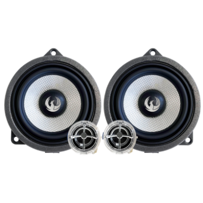 Kit Difuzoare pe 2 căi BMW 4” (100 mm) cu filtru și cabluri plug & play 60W RMS/120W MAX 4Ohm Phoenix Gold ZDSB100CS v1 CarStore Technology