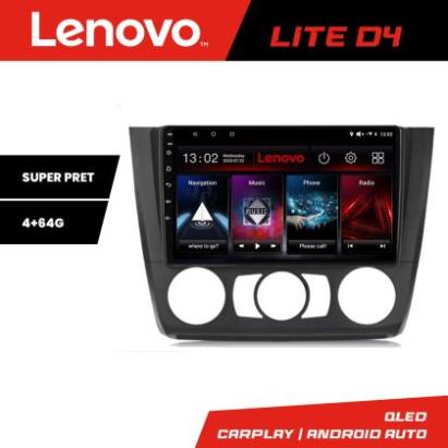 Navigatie BMW Seria 1 E87 2007-2011 clima manuala Lenovo Kit-bmw117-manual 4+64 GB Android Waze USB Navigatie Internet Youtub CarStore Technology