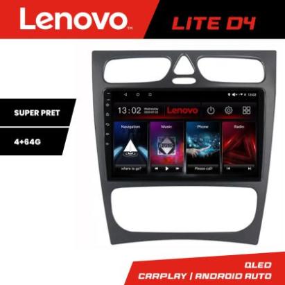 Navigatie Mercedes C W203 2001-2007 Lenovo Kit-clk 4+64 GB Android Waze USB Navigatie Internet Youtube Radio CarStore Technology