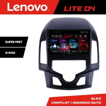 Navigatie Hyundai I30 2009-2012 clima automata Lenovo Kit-I30AUTOMATIC 4+64 GB Android Waze USB Navigatie Internet Youtube Rad CarStore Technology