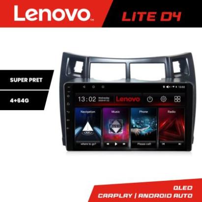 Navigatie Toyota Yaris 2008-2011 Lenovo Kit-YARIS08 4+64 GB Android Waze USB Navigatie Internet Youtube Radio Lenovo CarStore Technology
