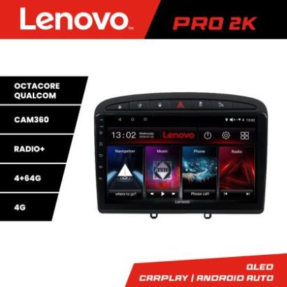 Navigatie Peugeot 308 Lenovo Kit-038 8 core QLED 2K 4+64 360 Android Waze USB Navigatie Internet Youtube Radio CarStore Technology