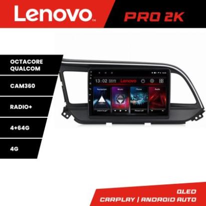 Navigatie Hyundai Elantra 2018- Lenovo Kit-1581 8 core QLED 2K 4+64 360 Android Waze USB Navigatie Internet Youtube Radio CarStore Technology