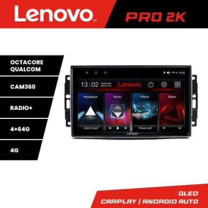 Navigatie Chrysler Jeep Lenovo Kit-202 8 core QLED 2K 4+64 360 Android Waze USB Navigatie Internet Youtube Radio CarStore Technology