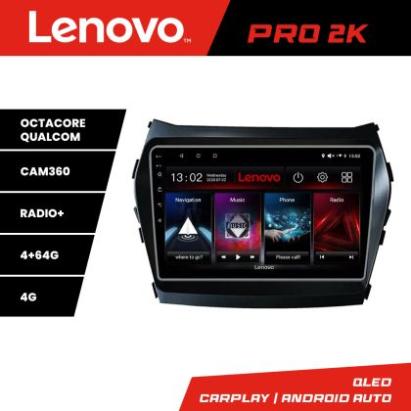 Navigatie Hyundai Santa Fe IX45 2012-2017 Lenovo Kit-209 8 core QLED 2K 4+64 360 Android Waze USB Navigatie Internet Youtube Radio CarStore Technology