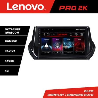 Navigatie Peugeot 2008 2020- Android radio gps internet 8 core QLED 2K 4+64 360 Lenovo CarStore Technology