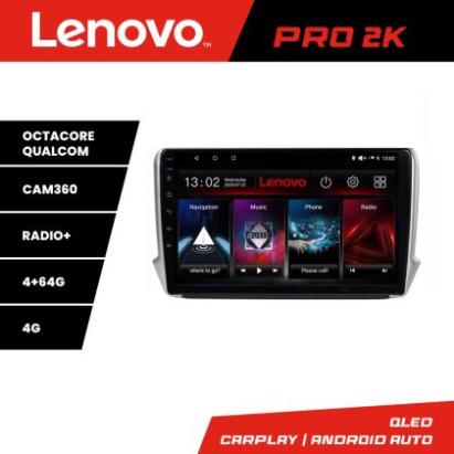 Navigatie Peugeot 208/2008 Lenovo Kit-PSA 8 core QLED 2K 4+64 360 Android Waze USB Navigatie Internet Youtube Radio CarStore Technology