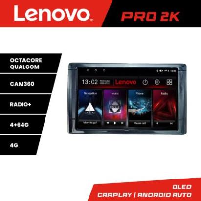 Navigatie Toyota 2DIN Lenovo Kit-TY2DIN 8 core QLED 2K 4+64 360 Android Waze USB Navigatie Internet Youtube Radio CarStore Technology