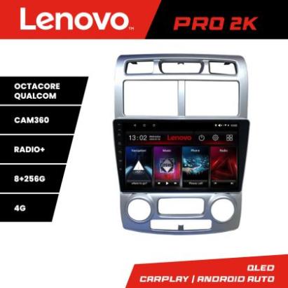 Navigatie Kia Sportage 2005-2007 Lenovo Kit-0023 8 core QLED 2K 8+256 360 Android Waze USB Navigatie Internet Youtube Radio CarStore Technology